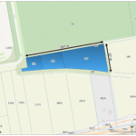 Mapka przedstawiająca kompleks działek.